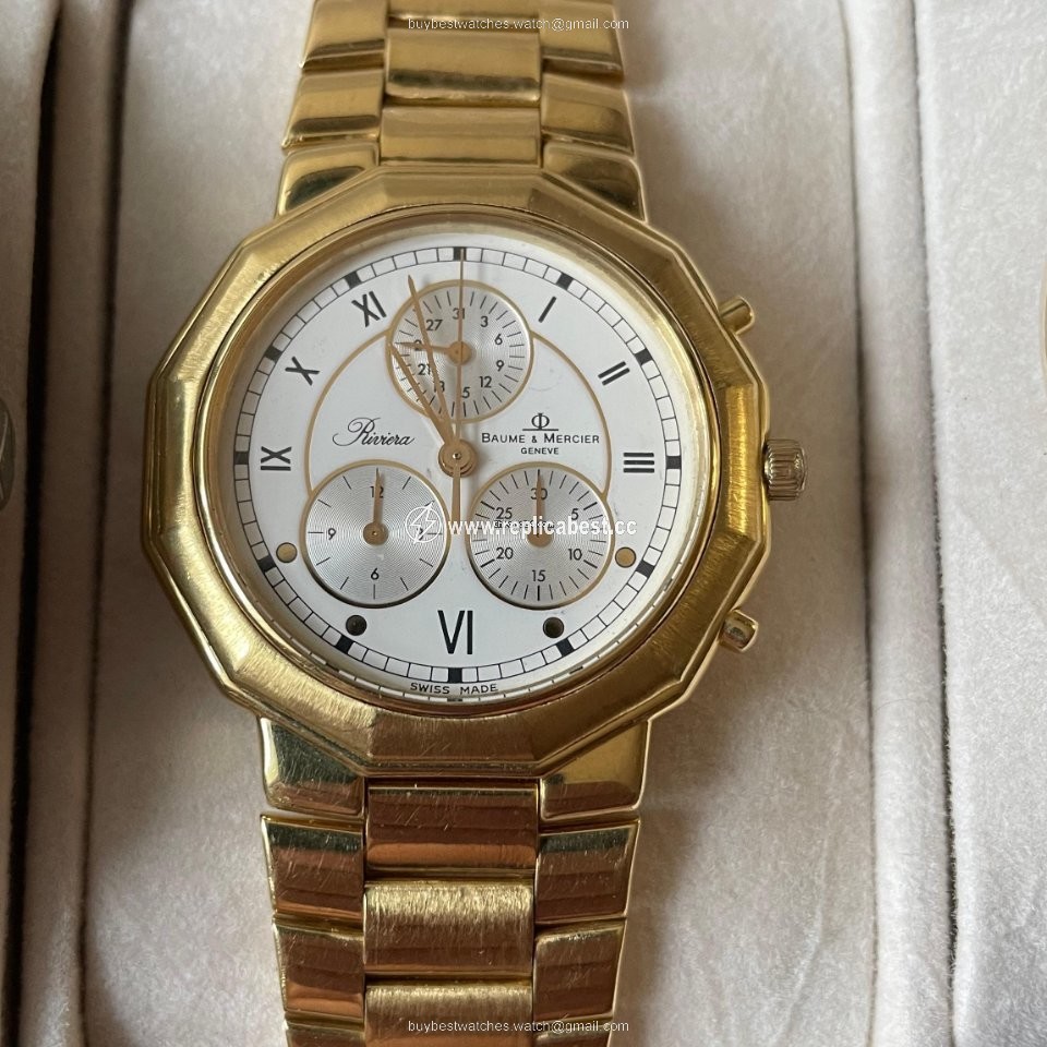 Baume & Mercier Riviera Mens watch Unisex Quartz Yellow gold MV045040