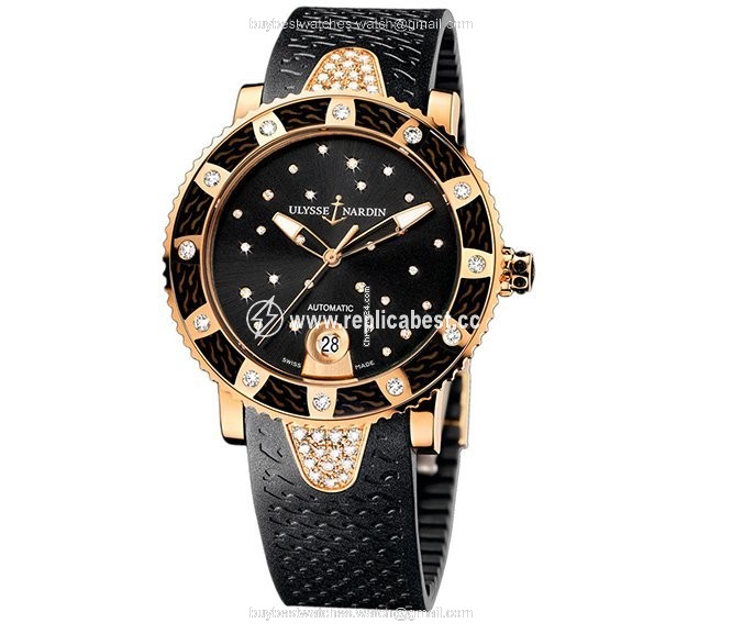 Ulysse Nardin Lady Diver Starry Night Womens watch Automatic Rose gold 8106-101E-3C 22