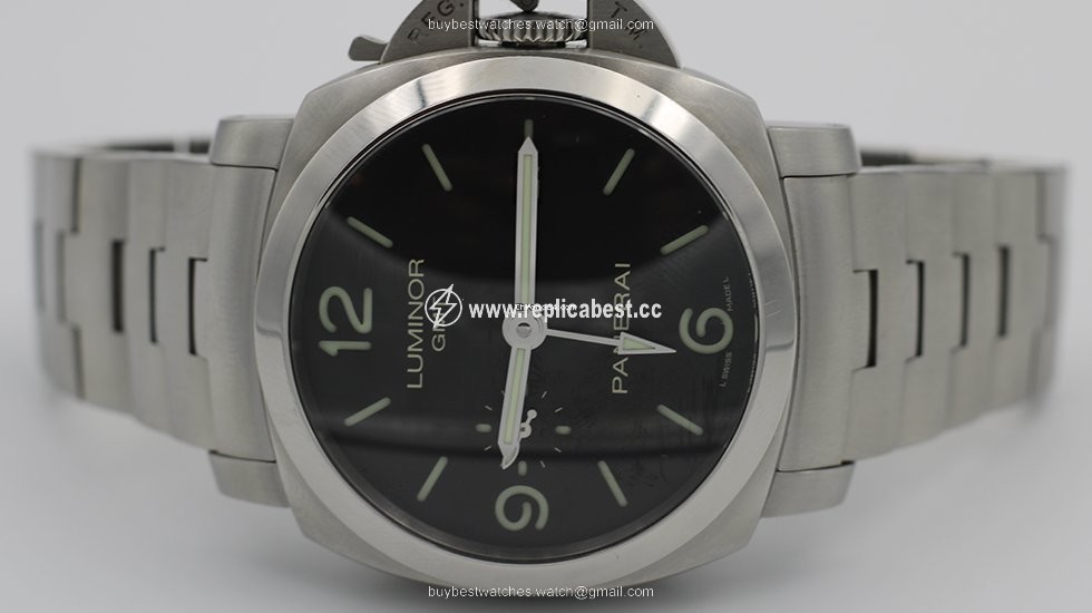 Panerai Luminor 1950 3 Days GMT Automatic Mens watch Unisex Automatic Steel PAM 00329