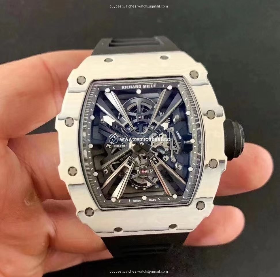 Richard Mille Mens watch Unisex Automatic Carbon Richard Mille RM 12-01 Tourbillon Quartz Tpt