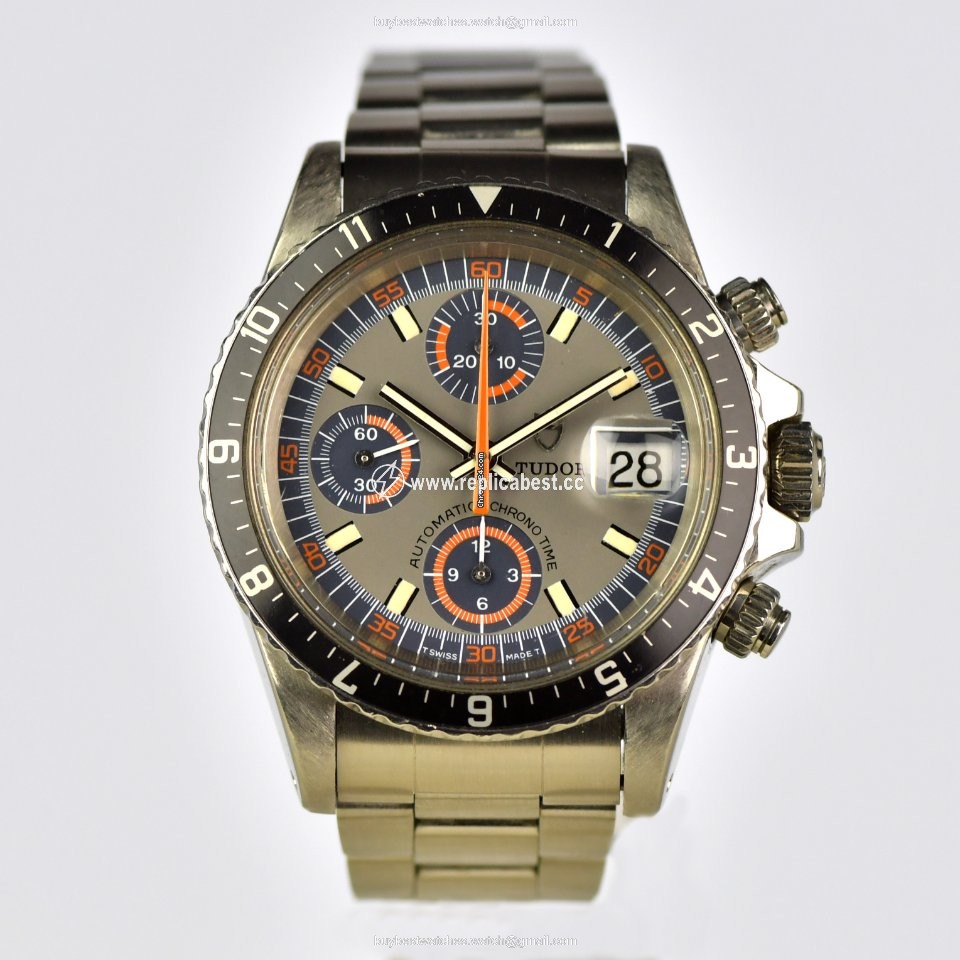 Tudor Mens watch Unisex Automatic Steel Tudor Automatic Chrono Time - Big Block Exotic Monte Carlo Dial - Square Guards - c.1978 - Reference 94210