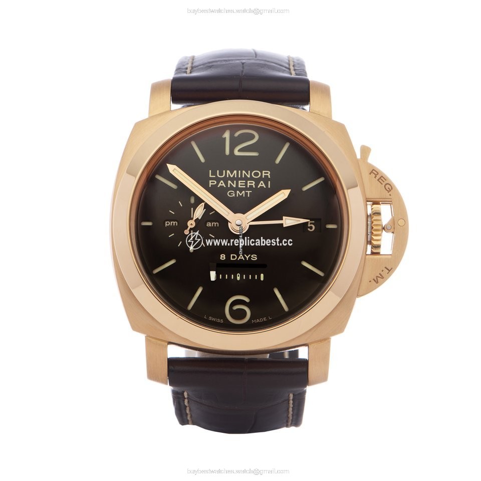 Panerai Luminor 1950 8 Days GMT Mens watch Unisex Manual winding Rose gold PAM00576