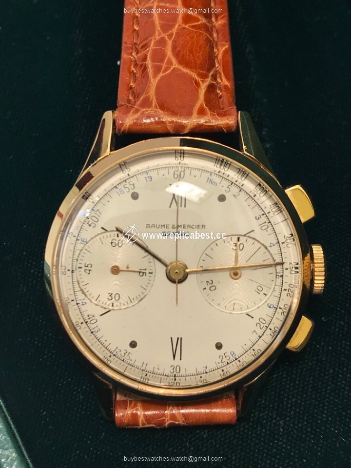 Baume & Mercier Mens watch Unisex Manual winding Yellow gold Baume & mercier chrono