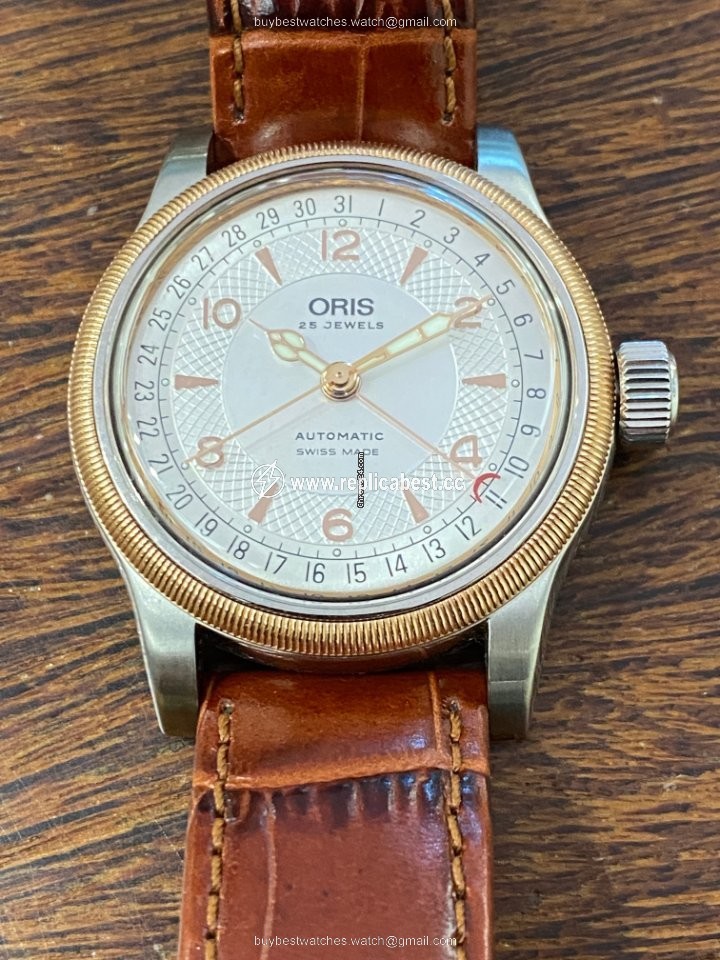 Oris Big Crown Pointer Date Mens watch Unisex Automatic Gold Steel 7543