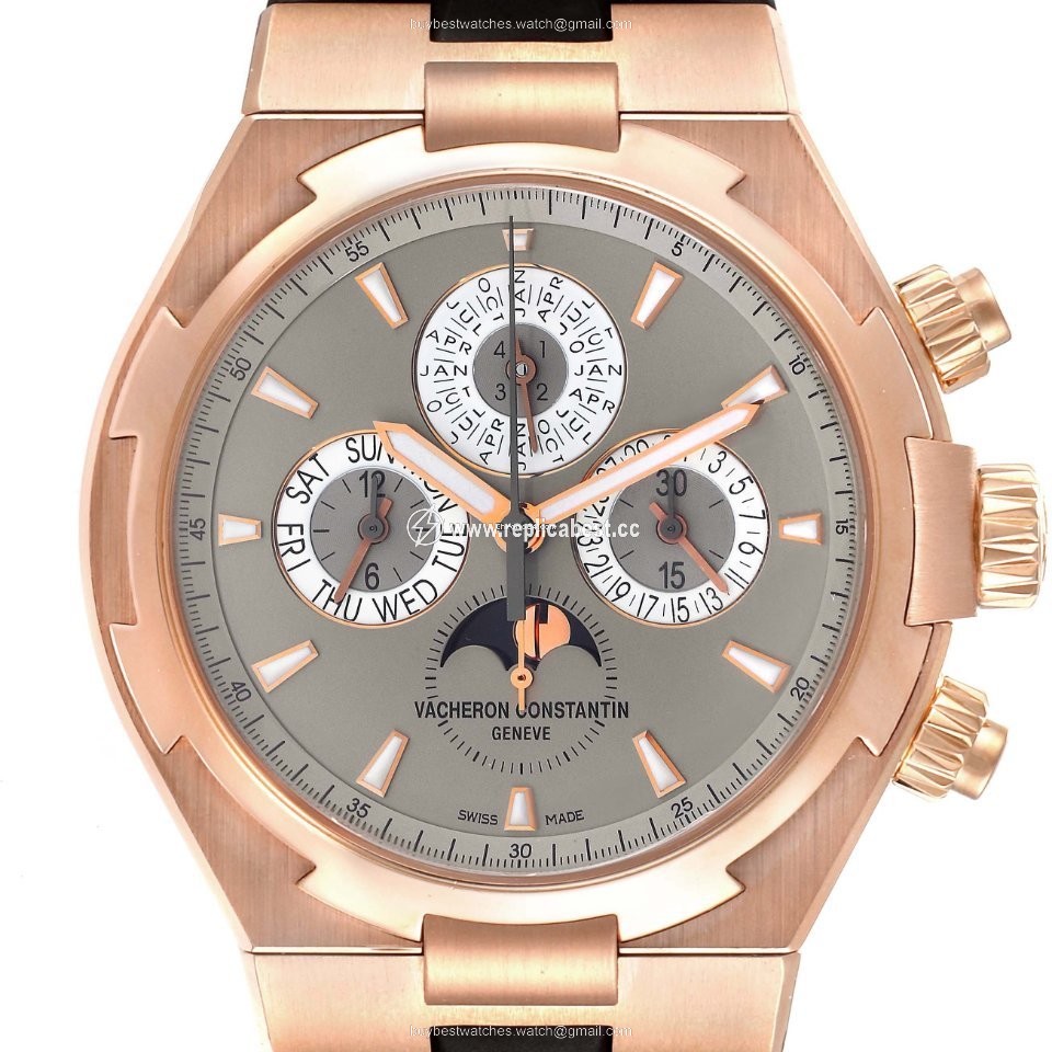 Vacheron Constantin Overseas Chronograph Mens watch Unisex Automatic Rose gold 49020 000R-9753