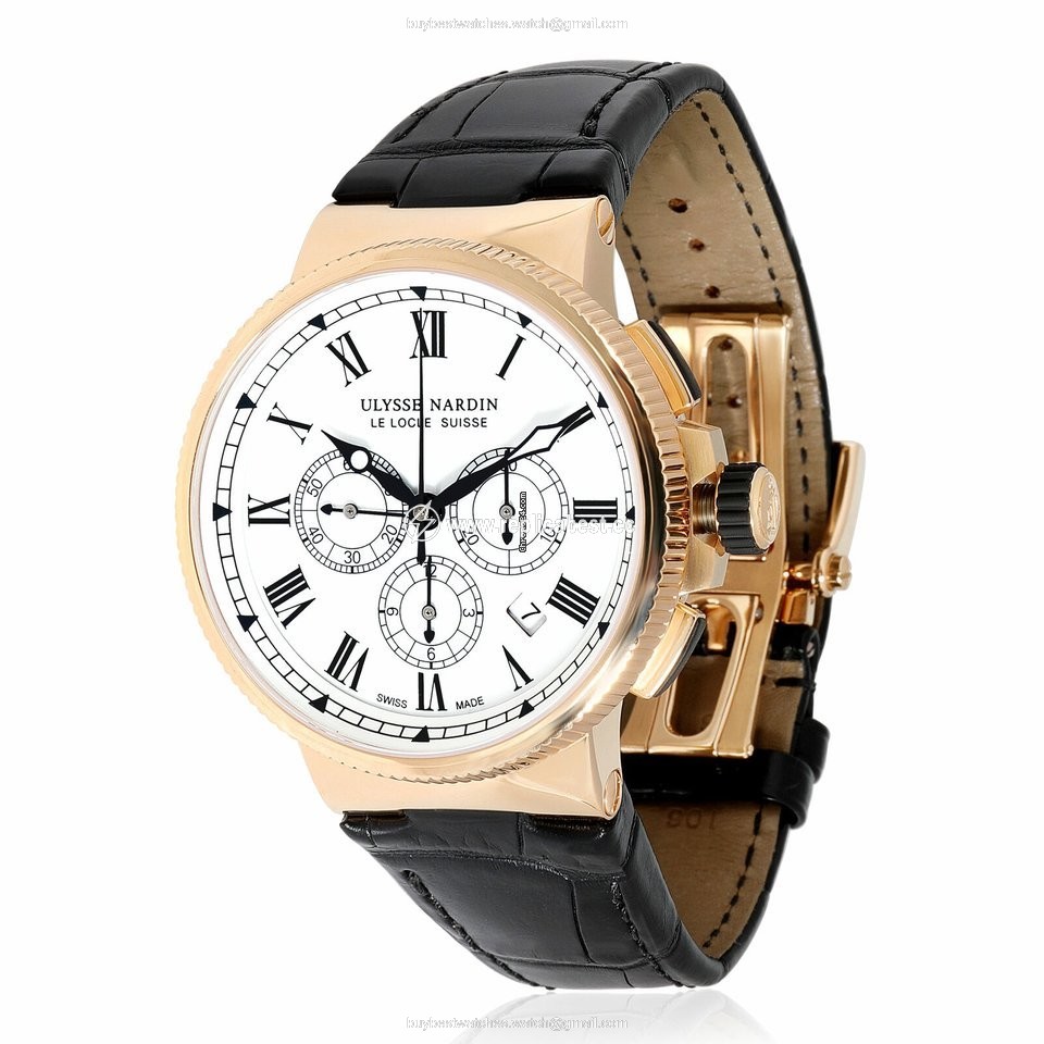 Ulysse Nardin Marine Chronograph Mens watch Unisex Automatic Rose gold 1506-150-3 LE