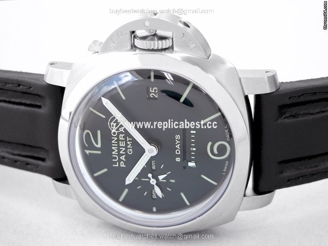Panerai Luminor 1950 8 Days GMT Mens watch Unisex Manual winding Steel PAM 233