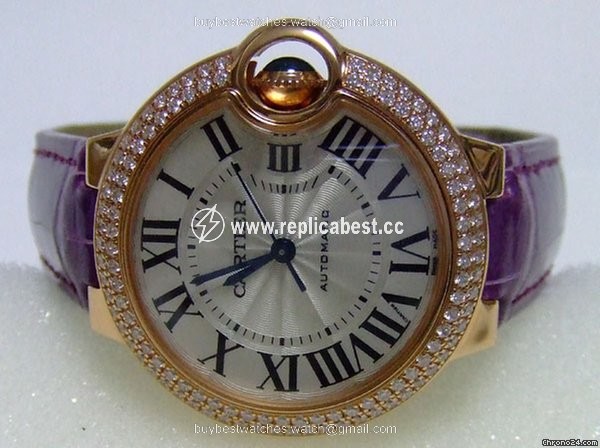 Cartier Ballon Bleu 33mm Womens watch Automatic Rose gold WE902036
