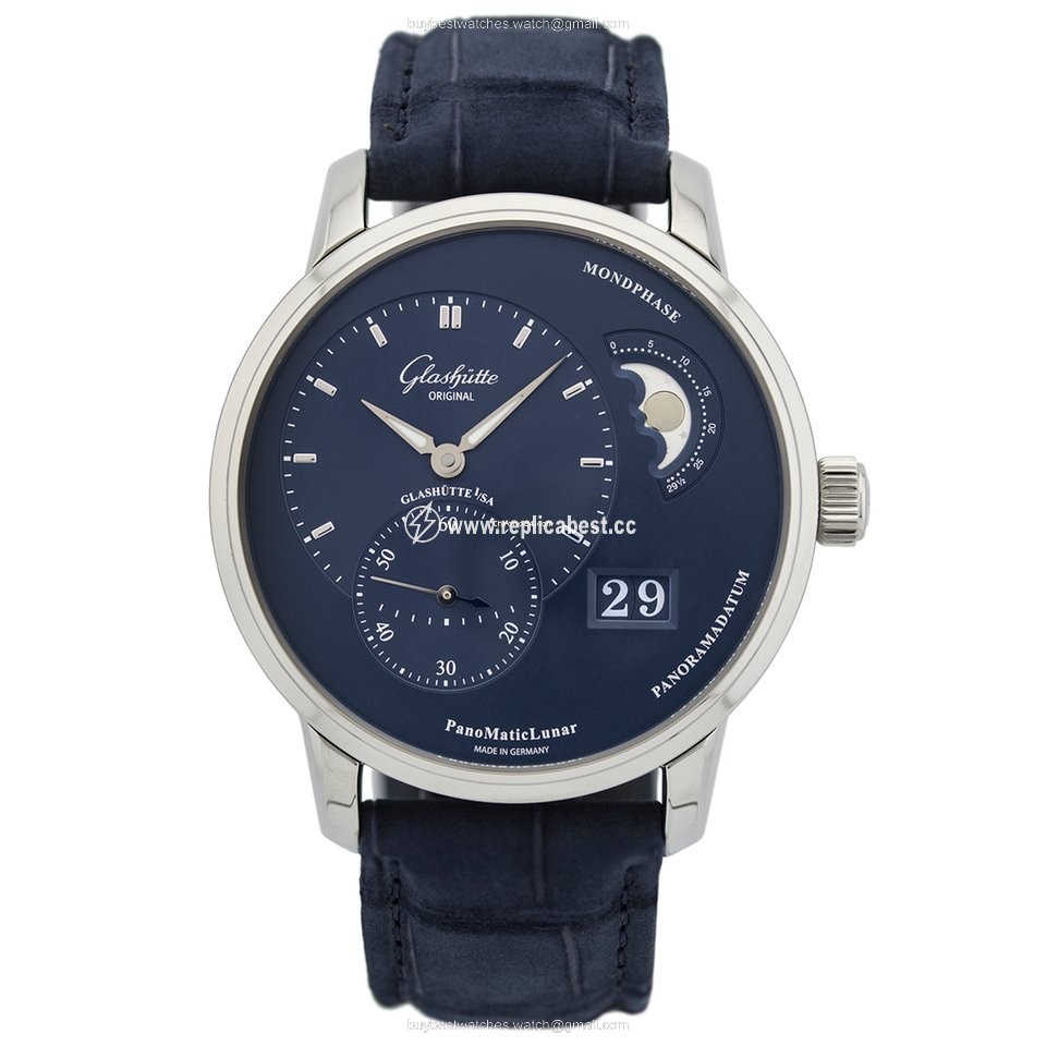 Glashutte Original PanoMaticLunar Mens watch Unisex Automatic Steel 1-90-02-46-32-30 or 90-02-46-32-30