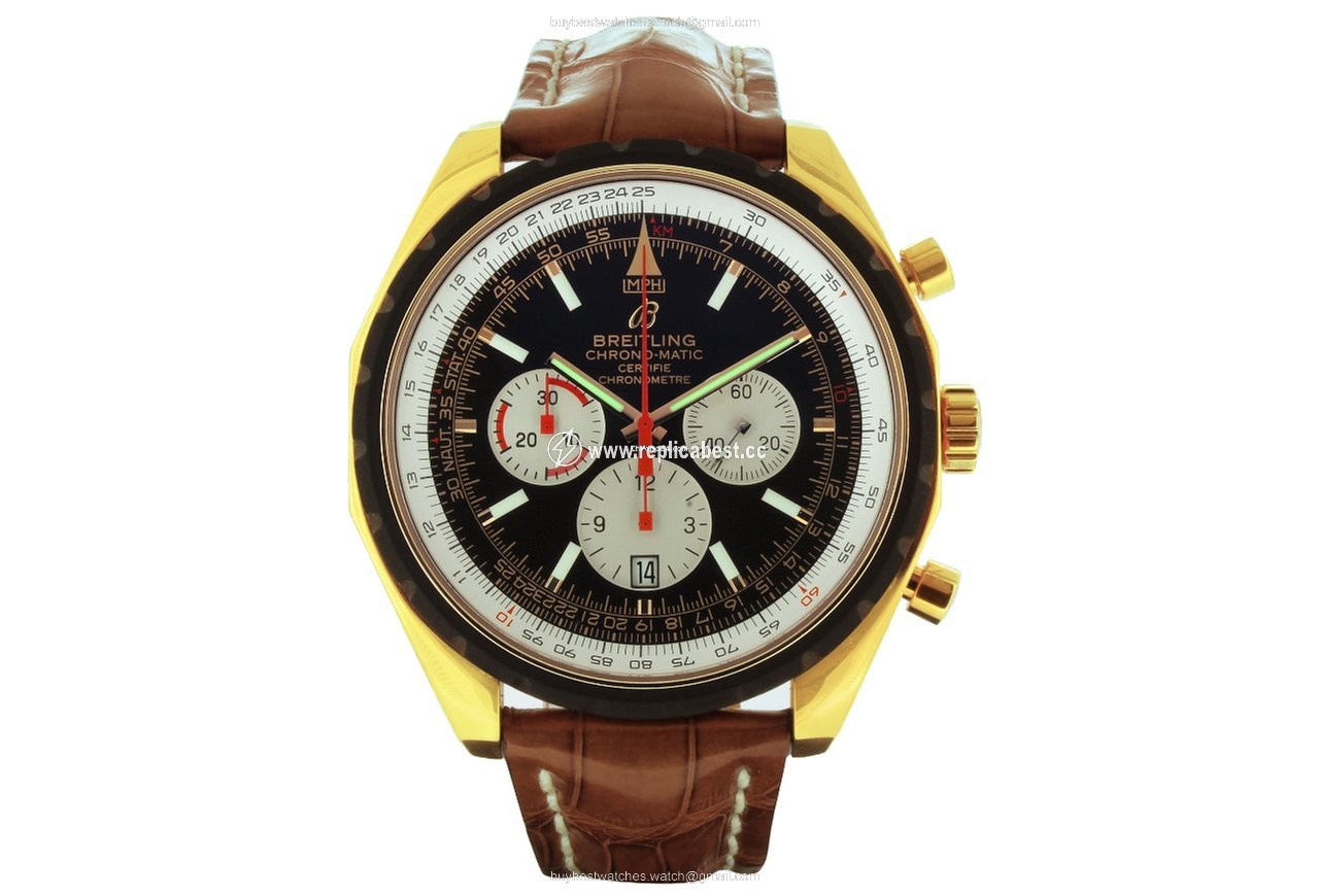 Breitling Chrono-Matic 49 Mens watch Unisex Automatic Red gold R1436002 B923
