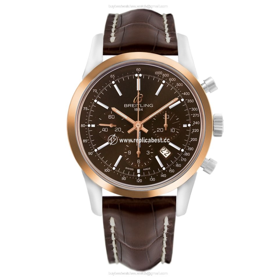 Breitling Transocean Chronograph Mens watch Unisex Automatic Gold Steel UB015212.Q594.740P.A20D.1