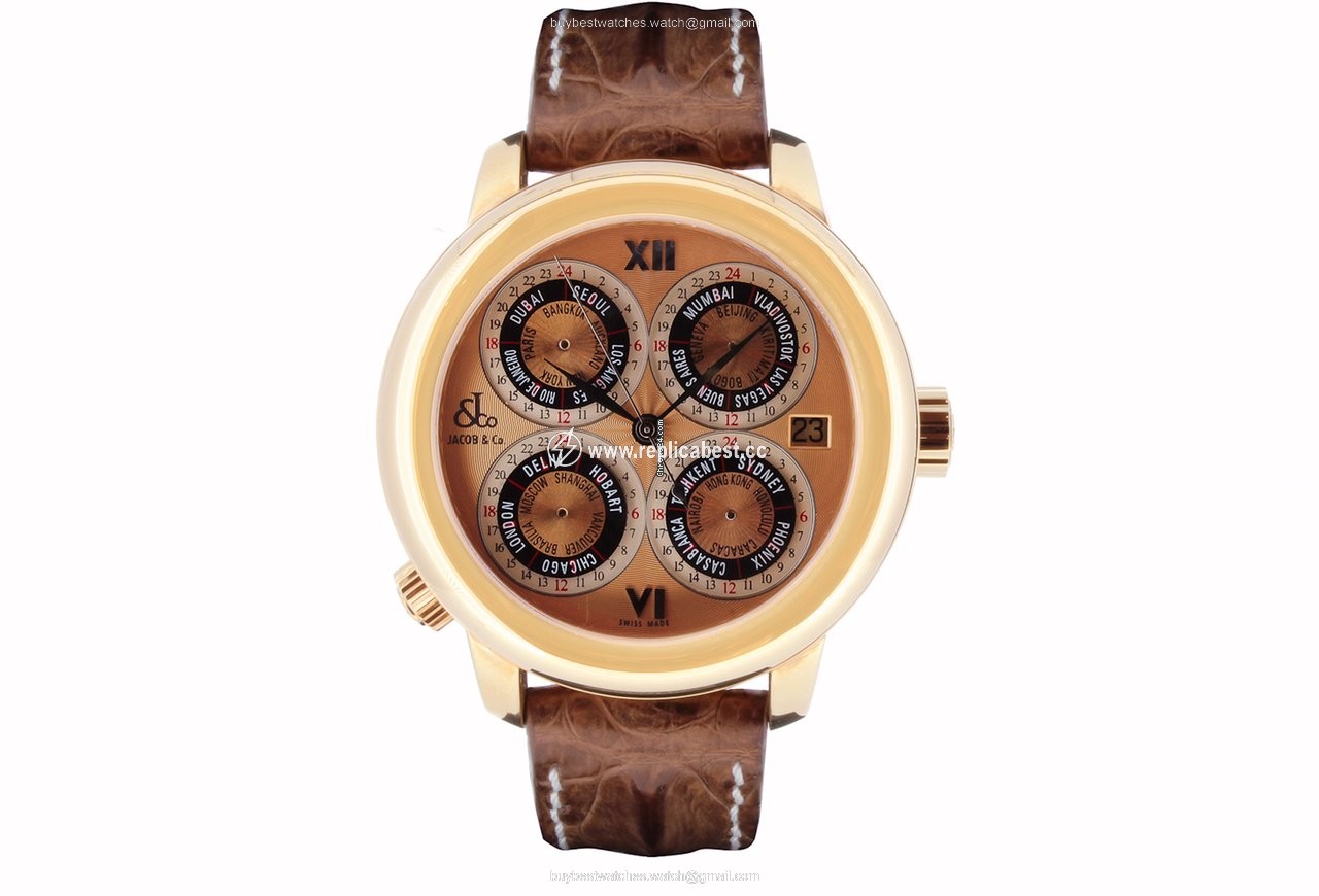 Jacob & Co. Mens watch Unisex Automatic Rose gold GMT7RG
