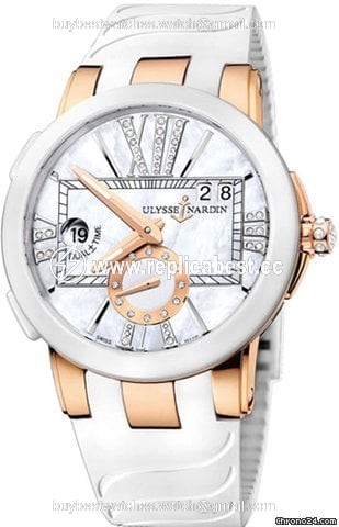 Ulysse Nardin Executive Dual Time Lady Womens watch Automatic Rose gold 246-103-391