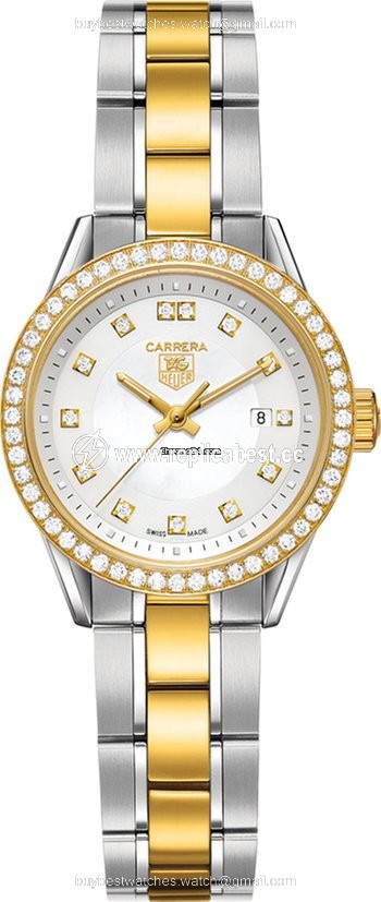 TAG Heuer Carrera Lady Womens watch Quartz Gold Steel WV1451.BD0797