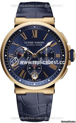 Ulysse Nardin Marine Chronograph Mens watch Unisex Automatic Rose gold 1532-150-43