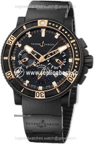 Ulysse Nardin Diver Black Sea Mens watch Unisex Automatic Rose gold 353-90.3C