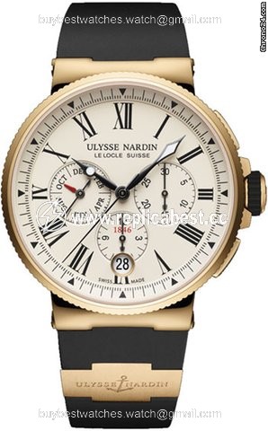 Ulysse Nardin Marine Chronograph Mens watch Unisex Automatic Rose gold 1532-150-3-40