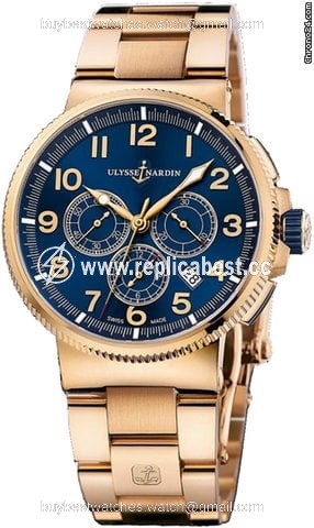 Ulysse Nardin Marine Chronograph Mens watch Unisex Automatic Rose gold 1506-150-8M.63