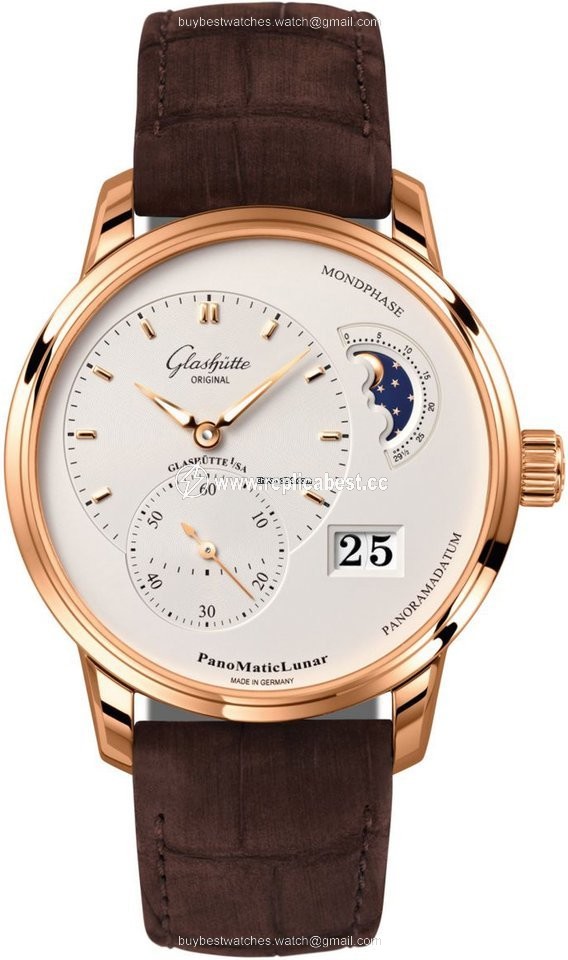 Glashutte Original PanoMaticLunar Mens watch Unisex Automatic Rose gold 1-90-02-45-35-04