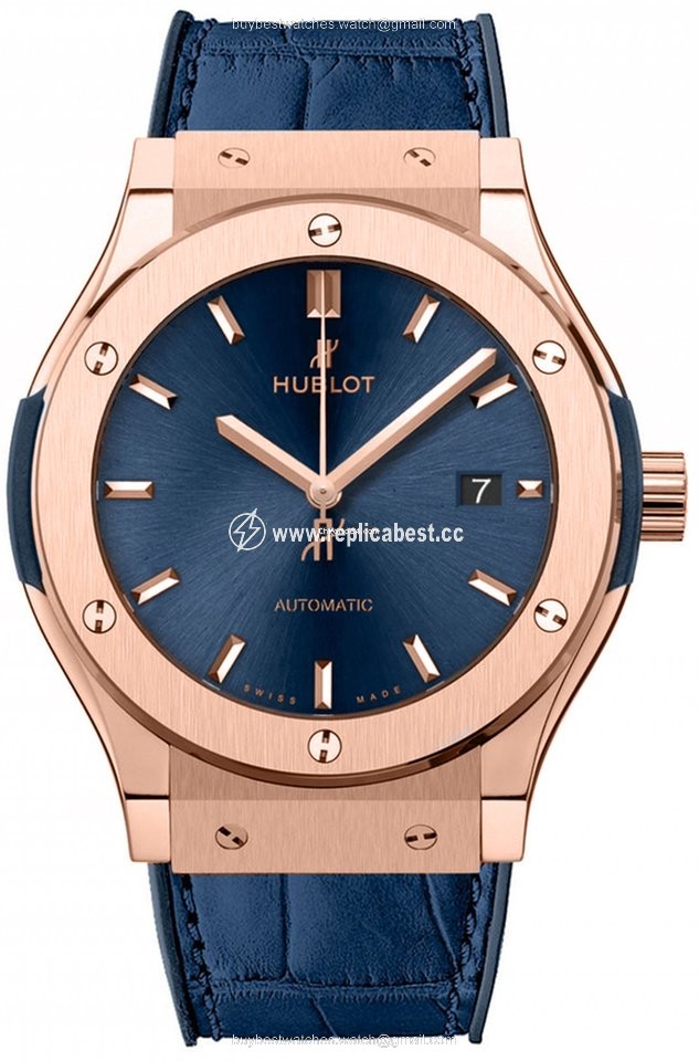 Hublot Classic Fusion Blue Mens watch Unisex Automatic Rose gold 542.ox.7180.lr