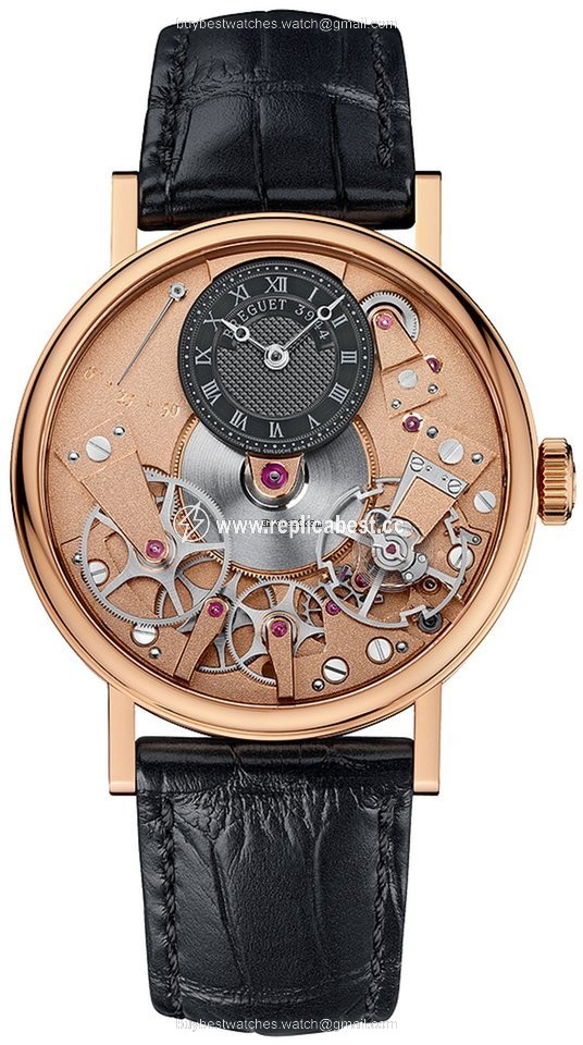 Breguet Tradition Mens watch Unisex Manual winding Rose gold 7027br r9 9v6
