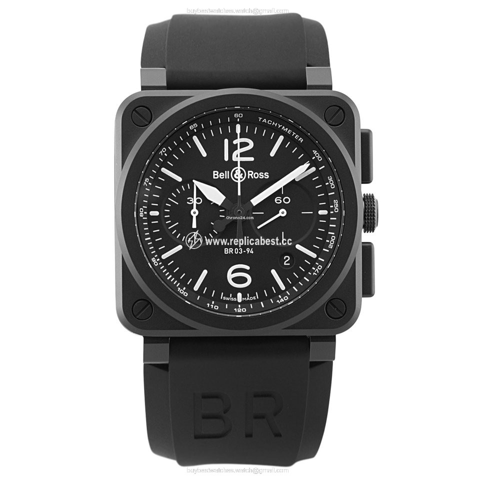 Bell & Ross BR 03-94 Chronographe Mens watch Unisex Automatic Ceramic BR0394-BL-CE