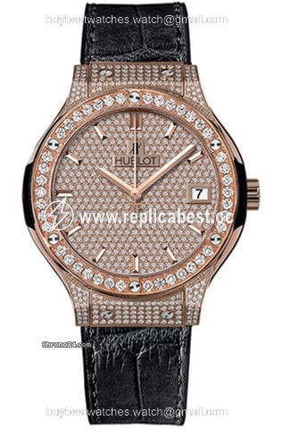 Hublot Classic Fusion Quartz Womens watch Automatic Rose gold 581.OX.9010.LR.1704