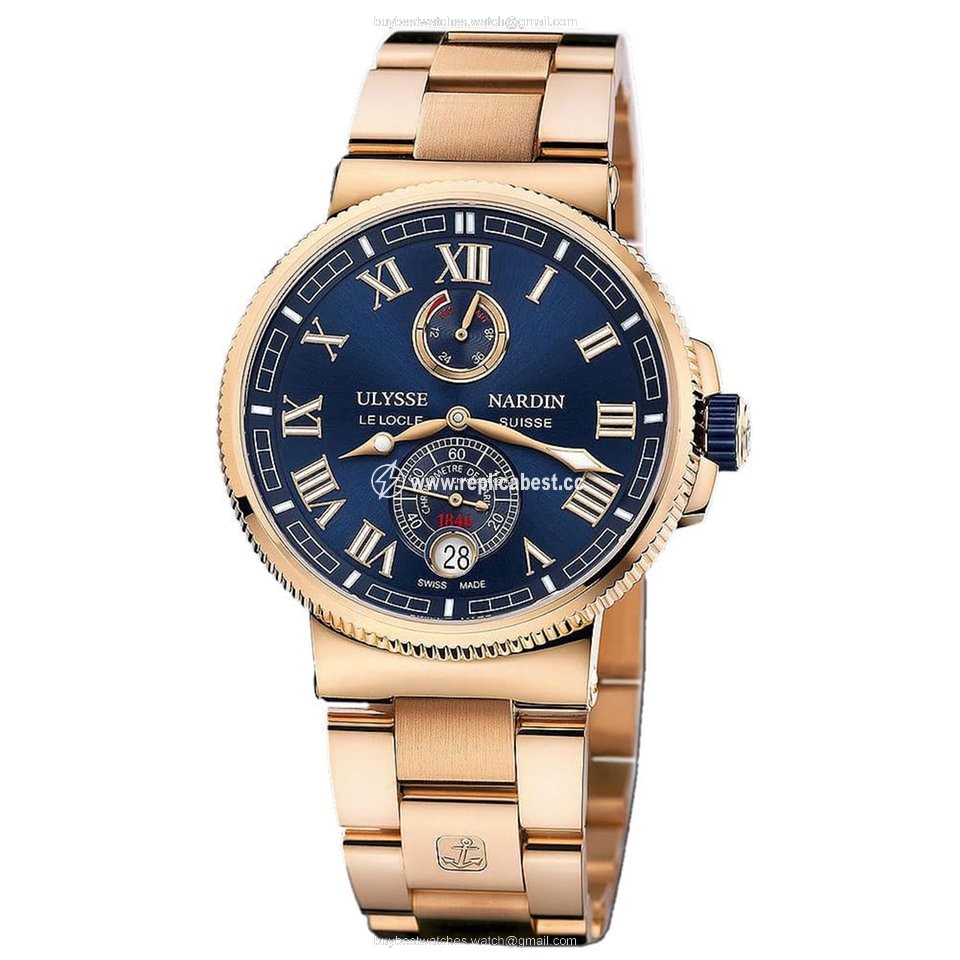 Ulysse Nardin Marine Chronometer Manufacture Mens watch Unisex Automatic Rose gold 1186-126-8M 43