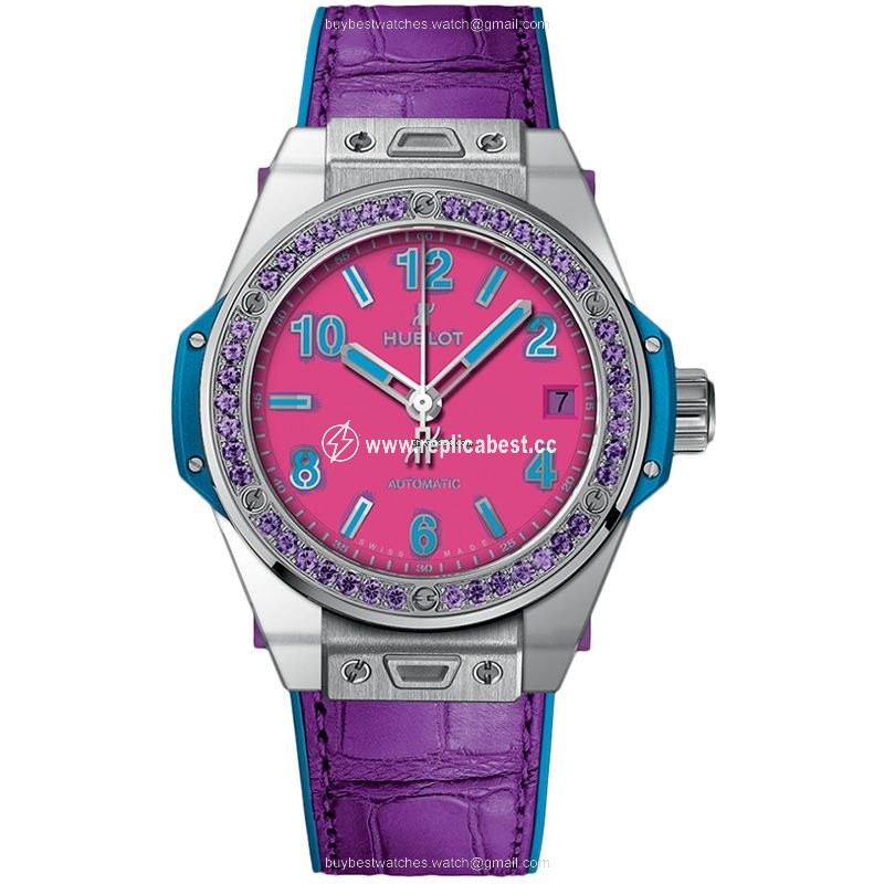 Hublot Big Bang Pop Art Womens watch Automatic Steel 465.SV.7379.LR.1205.POP16 PURPLE