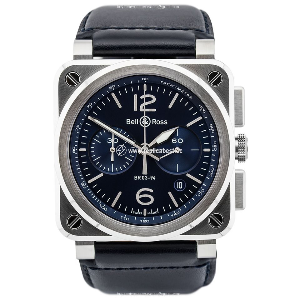 Bell & Ross BR 03-94 Chronographe Mens watch Unisex Automatic Steel BR0394-BLU-ST SCA