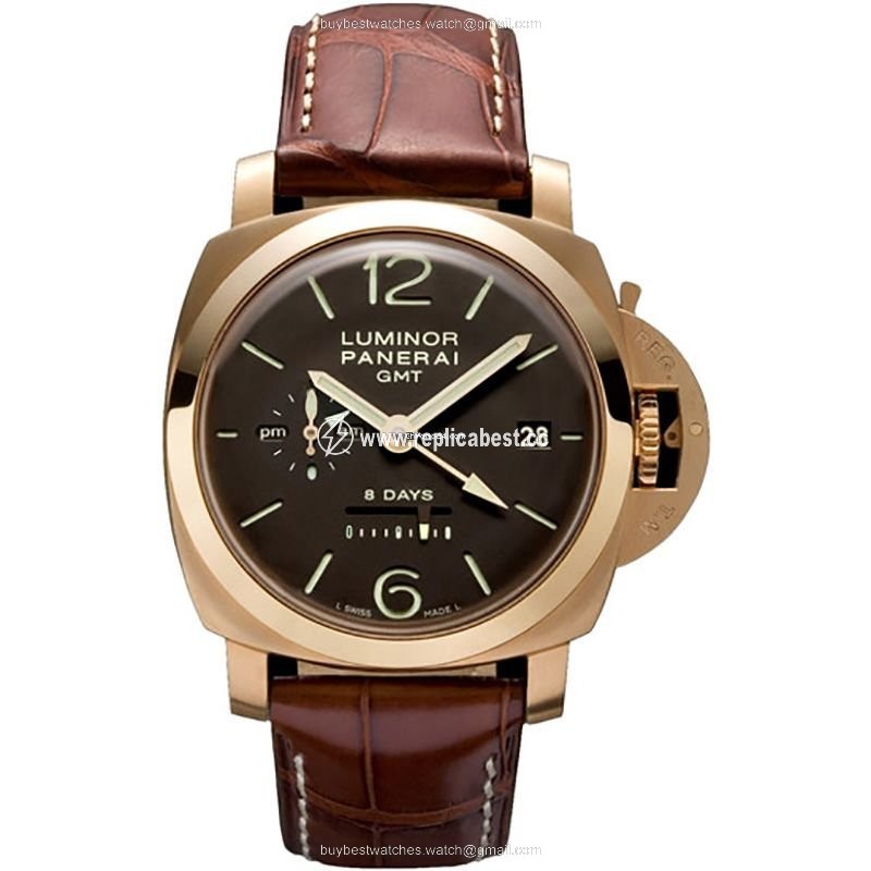 Panerai Luminor 1950 8 Days GMT Mens watch Unisex Manual winding Rose gold PAM00289