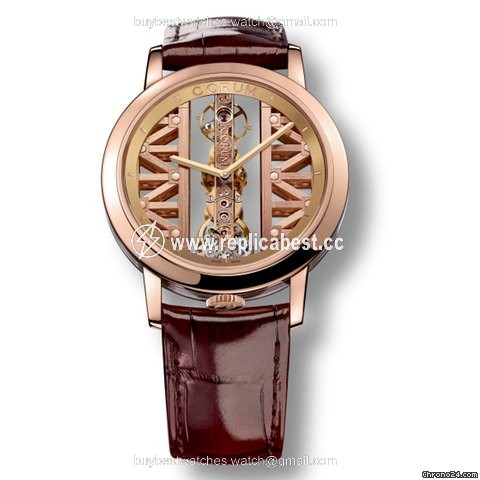 Corum Golden Bridge Mens watch Unisex Manual winding Rose gold B113 03010 - 113.900.55 0F02 GG55R