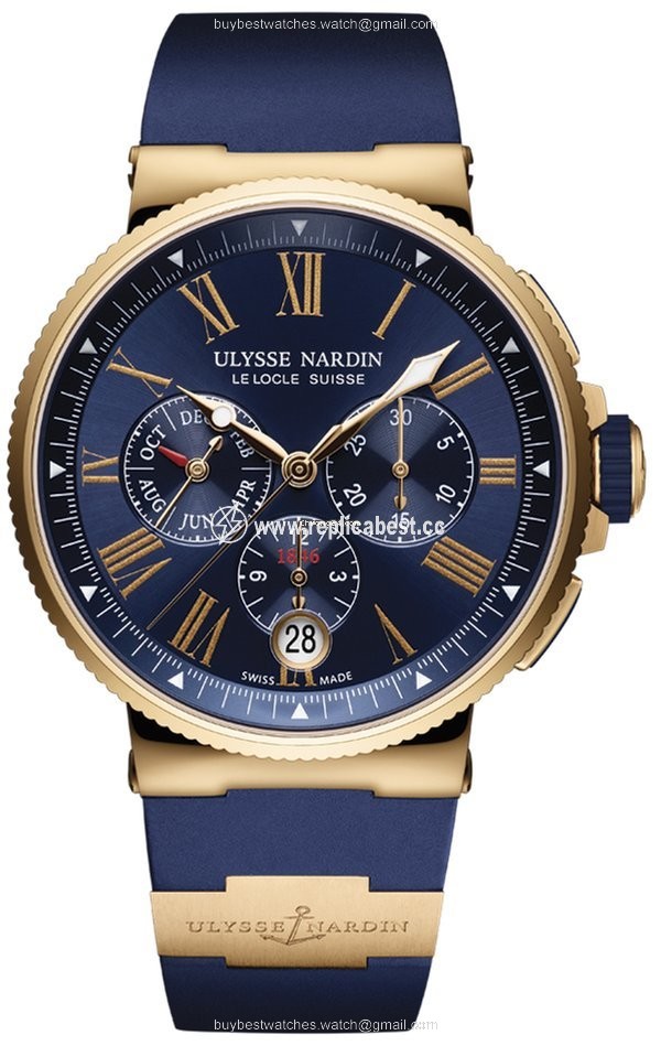 Ulysse Nardin Marine Chronograph Mens watch Unisex Automatic Rose gold 1532-150-3 43
