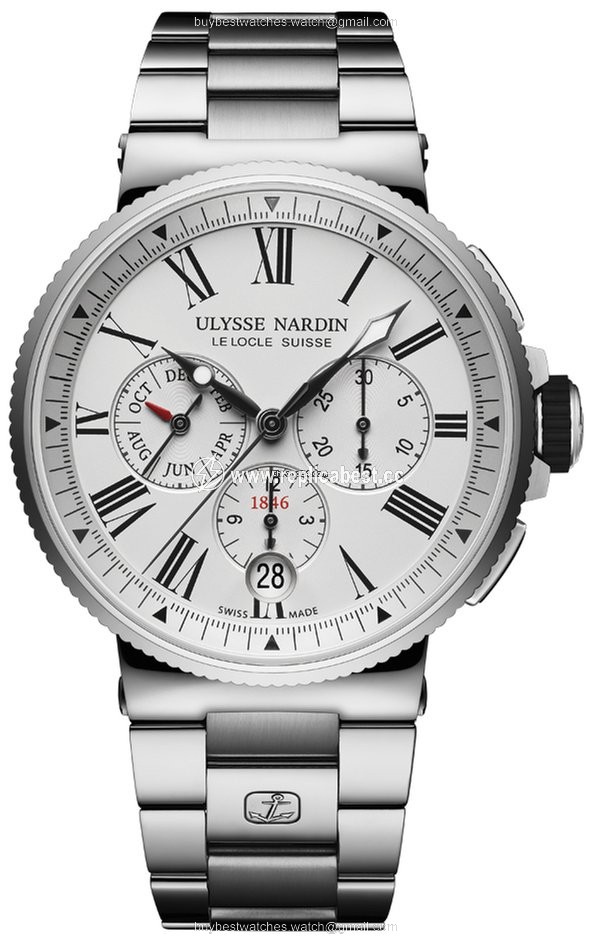 Ulysse Nardin Marine Chronograph Mens watch Unisex Automatic Steel 1533-150-7m 40