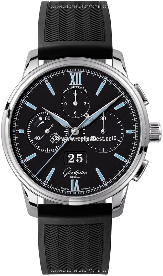 Glashutte Original Senator Chronograph Panorama Date Mens watch Unisex Automatic Steel 1-37-01-03-02-33