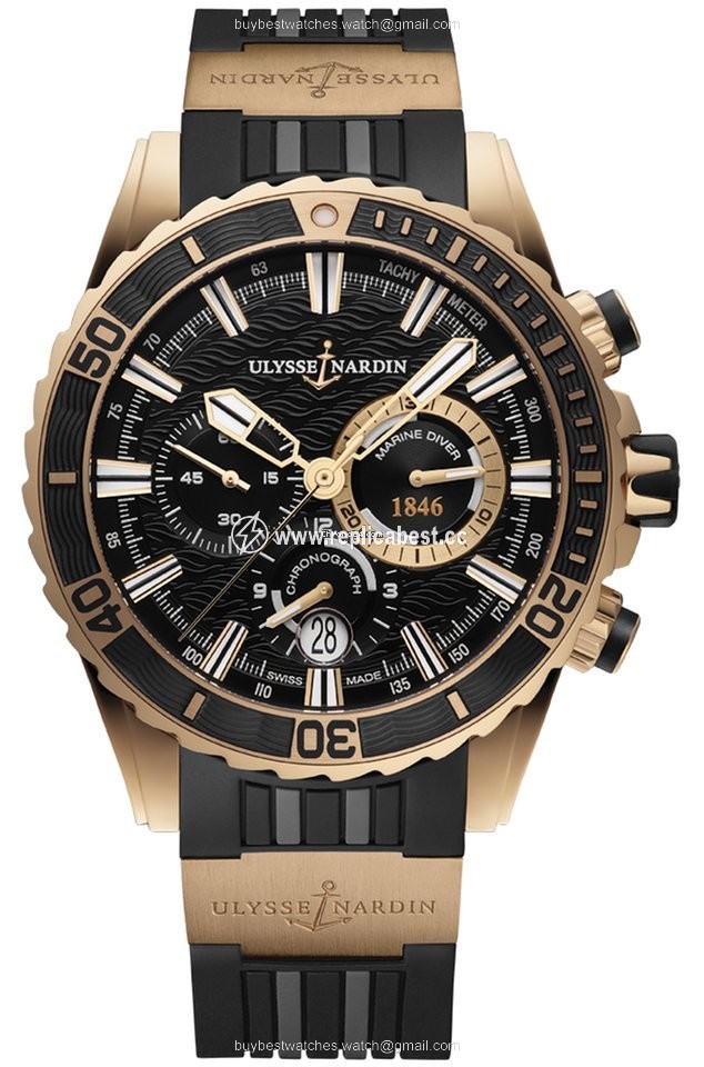 Ulysse Nardin Diver Chronograph Mens watch Unisex Automatic Rose gold 1502-151-3 92