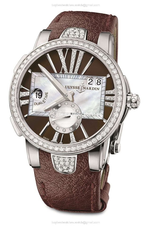 Ulysse Nardin Executive Dual Time Lady Womens watch Automatic Steel 243-10B 30-05