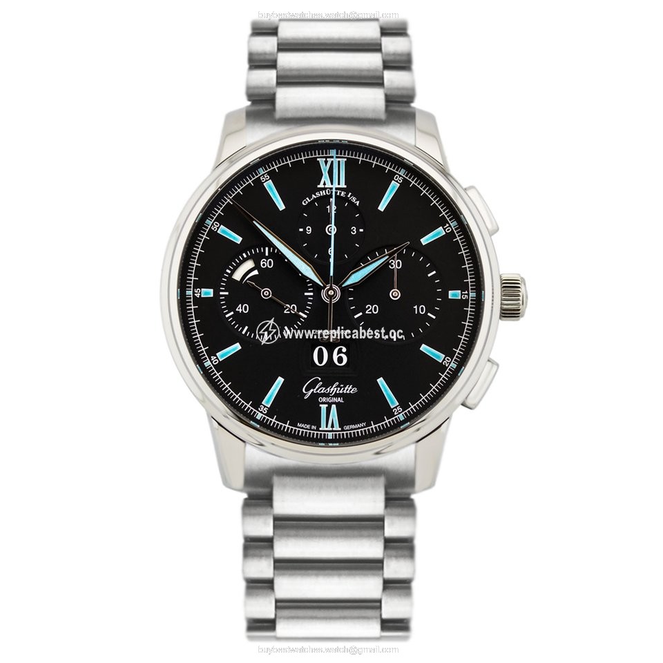 Glashutte Original Senator Chronograph Panorama Date Mens watch Unisex Automatic Steel 1-37-01-03-02-70 or 37-01-03-02-70
