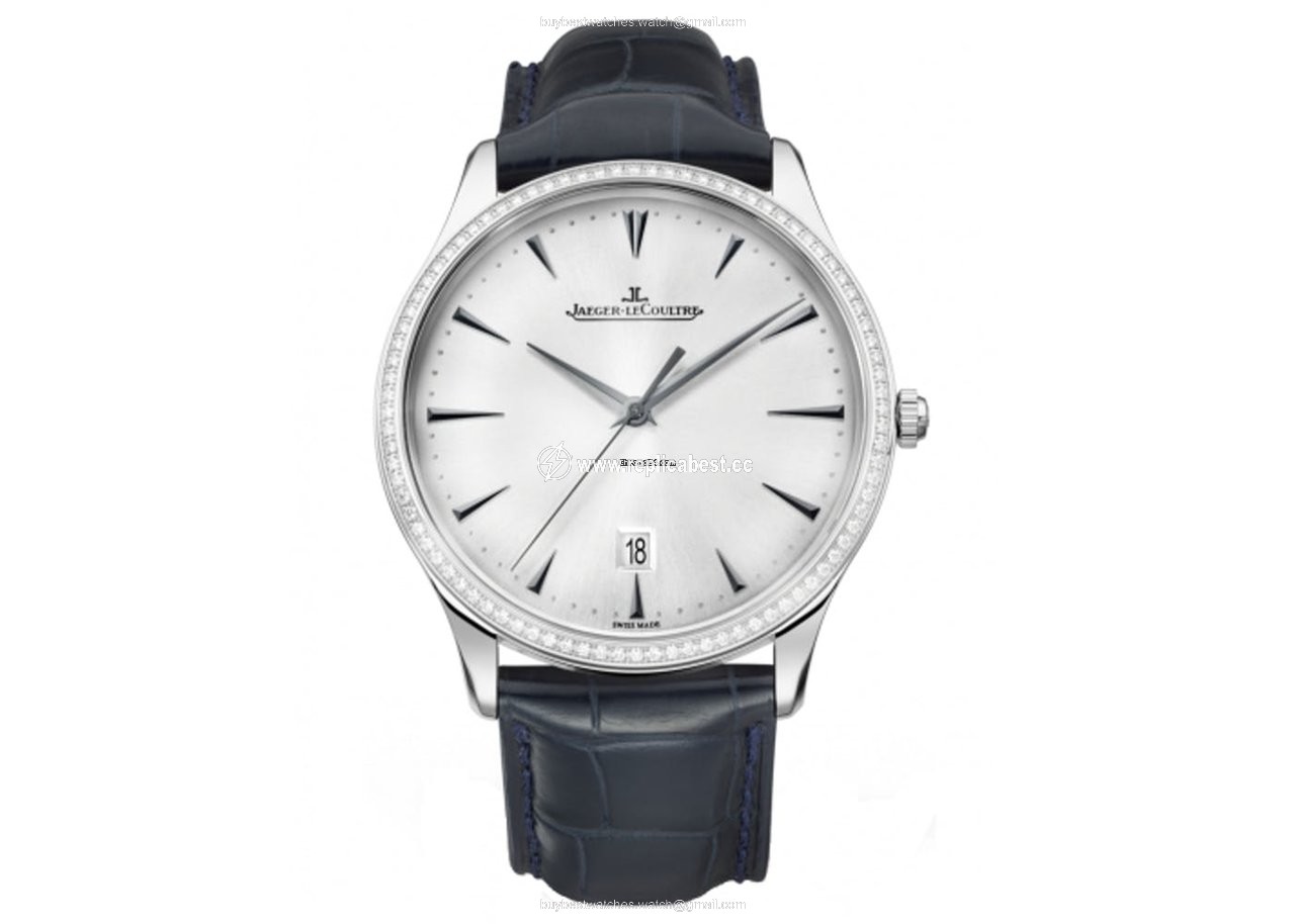 Jaeger-LeCoultre Master Ultra Thin Date Mens watch Unisex Automatic White gold Q1283501