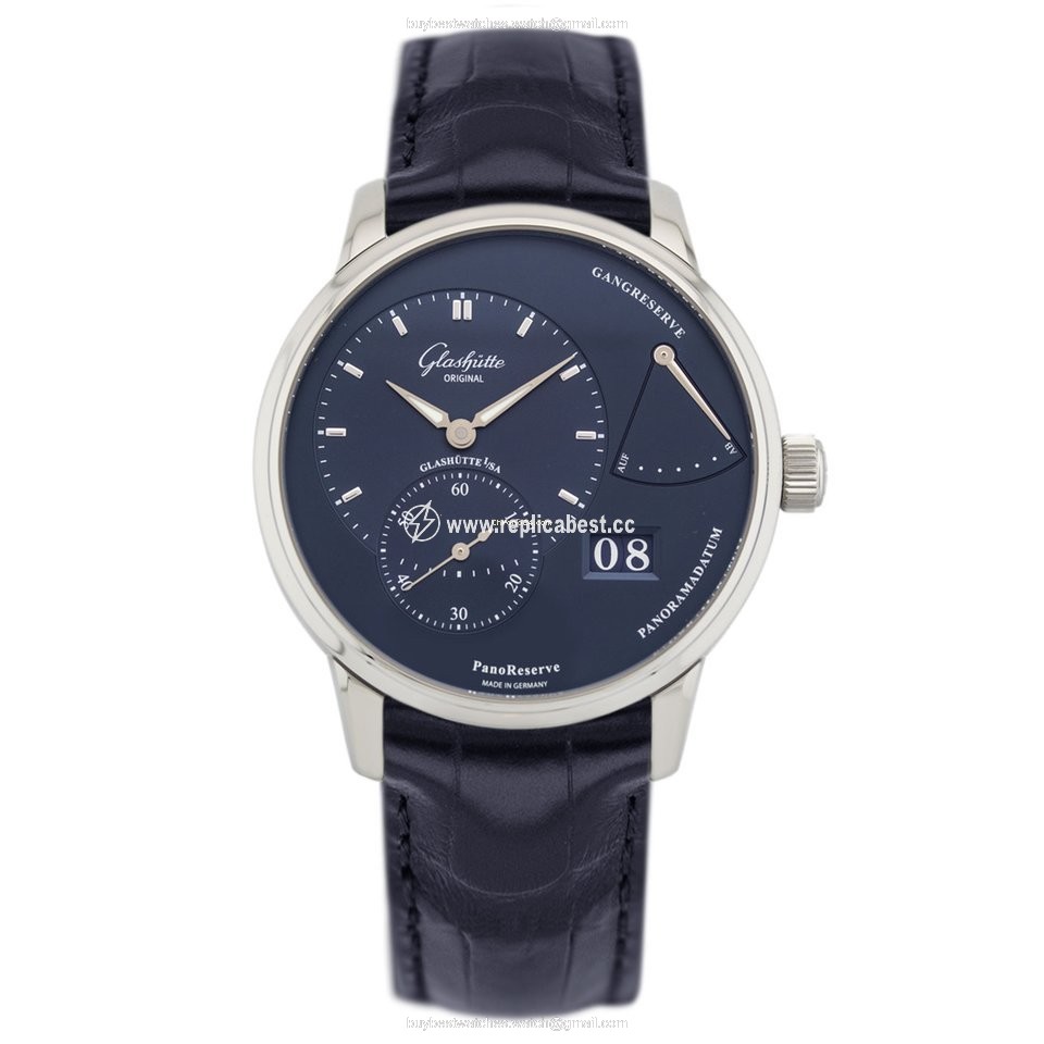 Glashutte Original PanoReserve Mens watch Unisex Manual winding Steel 1-65-01-26-12-55 or 65-01-26-12-55