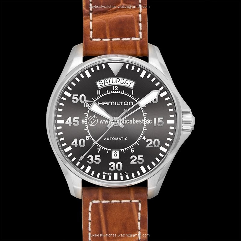 Hamilton Khaki Pilot Day Date Mens watch Unisex Automatic Steel H64615585