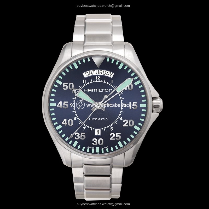 Hamilton Khaki Pilot Day Date Mens watch Unisex Automatic Steel H64615145