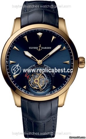 Ulysse Nardin Classic Ulysse Anchor Tourbillon Mens watch Unisex Manual winding Rose gold 1782-133-93