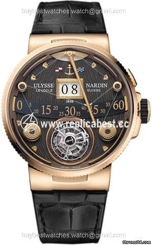 Ulysse Nardin Marine Grand Deck Mens watch Unisex Manual winding Rose gold 6302-300 GD