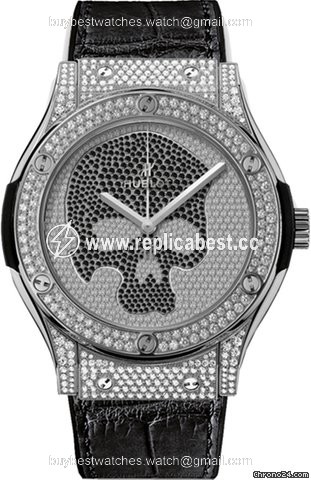 Hublot Classic Fusion 45, 42, 38, 33 mm Mens watch Unisex Automatic Titanium 542.NX.9000.LR.1704.SKULL