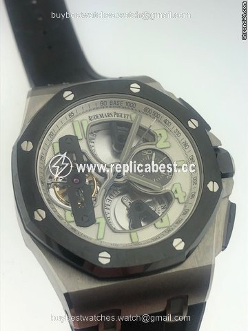Audemars Piguet Royal Oak Offshore Tourbillon Chronograph Mens watch Unisex Titanium 26387IO.OO.D002CA.01