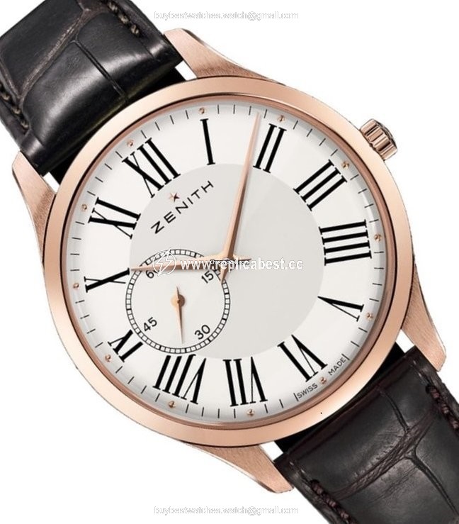 Zenith Elite Ultra Thin Mens watch Unisex Automatic Rose gold 18.2010.681-11.C498