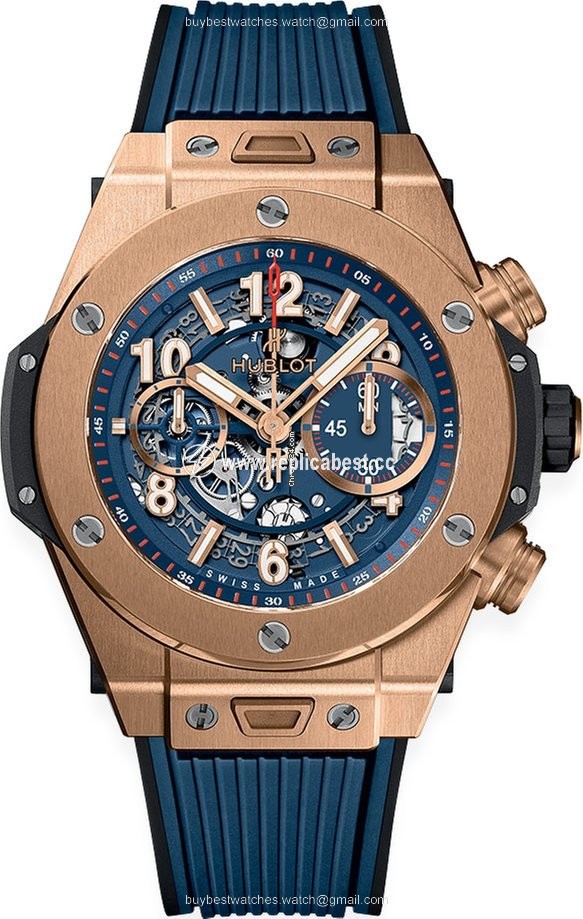 Hublot Big Bang Unico Mens watch Unisex Automatic Rose gold 411.ox.5189.rx King Gold Blue
