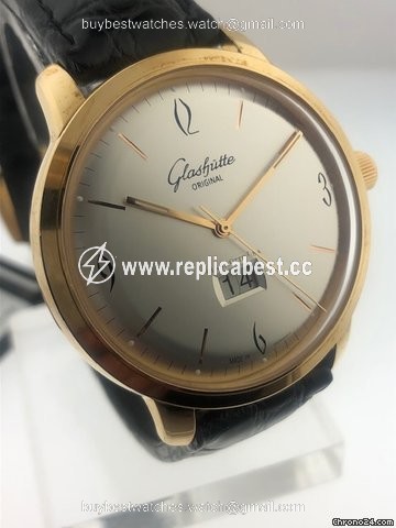 Glashutte Original Sixties Panorama Date Mens watch Unisex Manual winding Rose gold 3947010104
