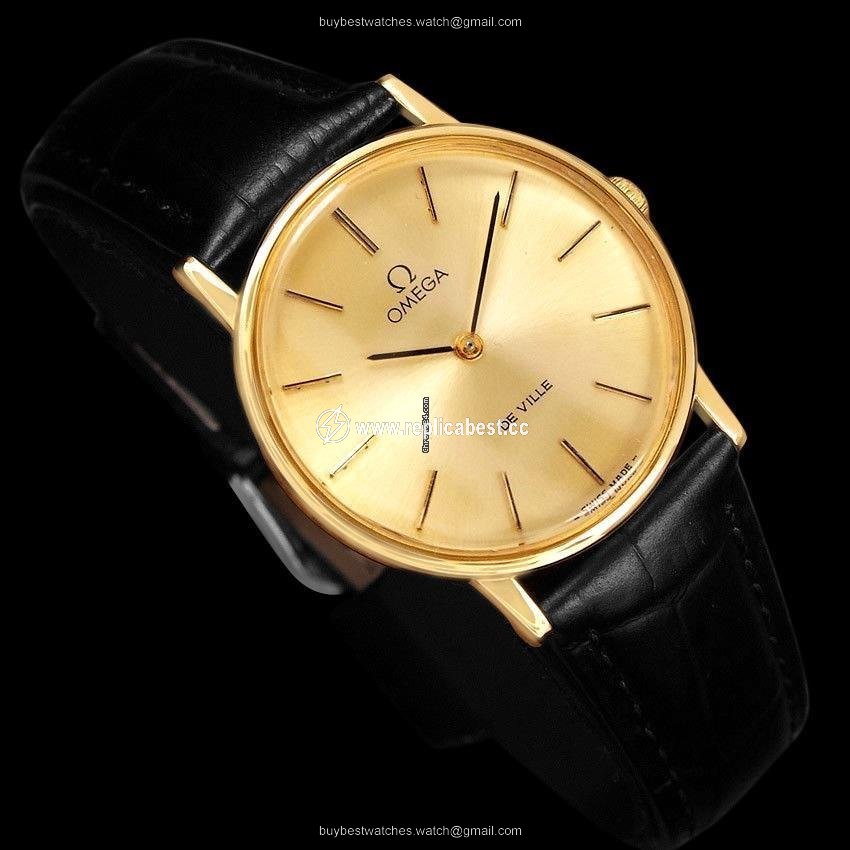 Omega De Ville Mens watch Unisex Manual winding Gold Steel 6332